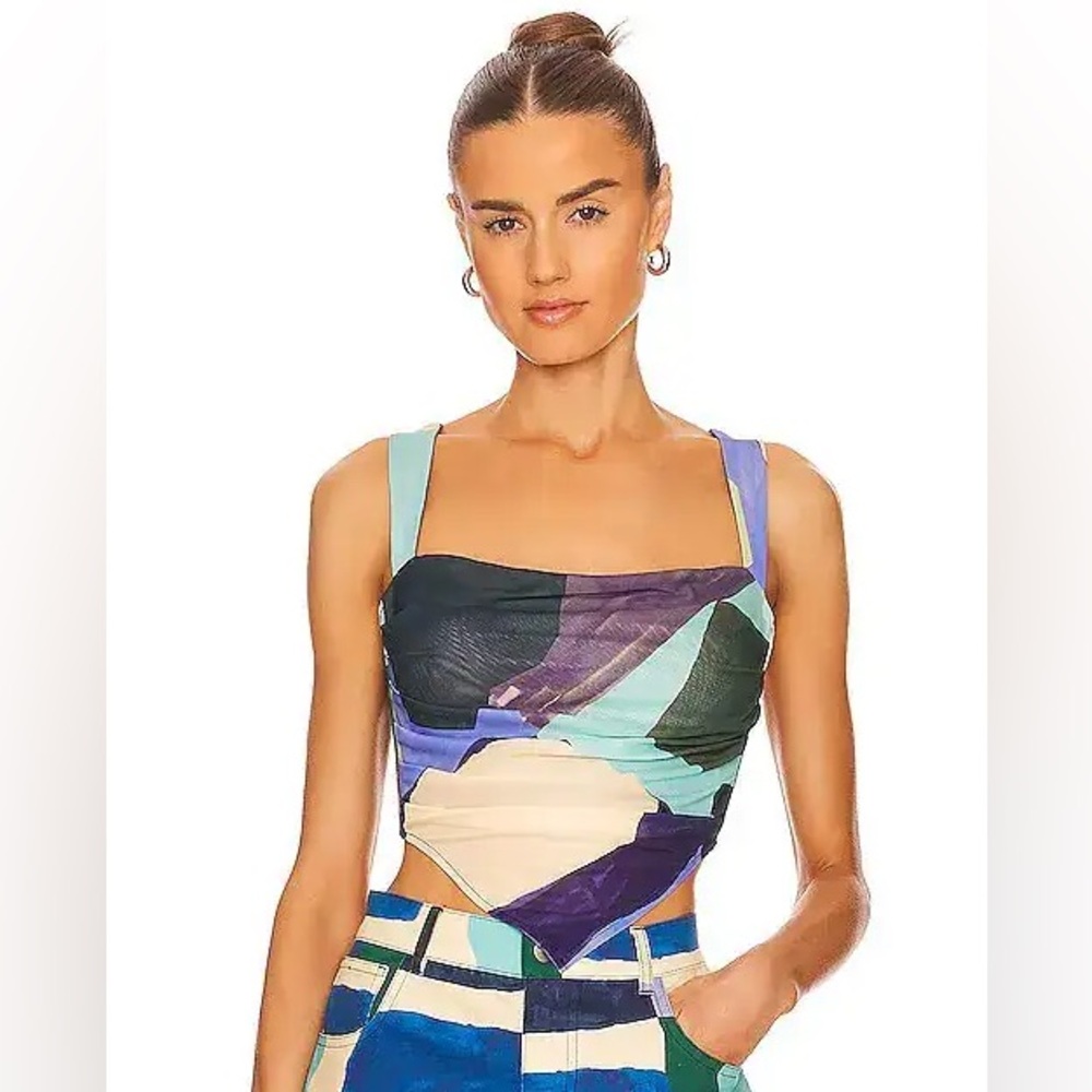 NWT Miaou x Paloma Elsesser Tati Top in Abstraction